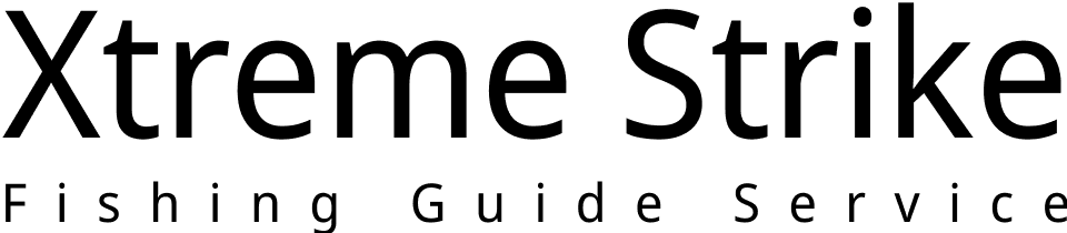 Text logo reading "Xtreme Strike Fishing Guide Service" in a modern, sans-serif font.